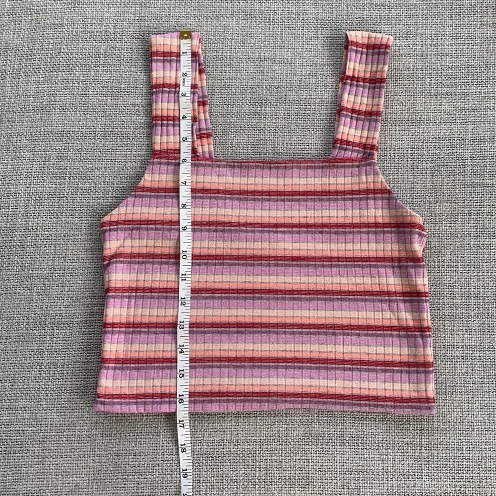 American Eagle 90’s Ribbed Multicolor Crop Top - Picture 4 of 5